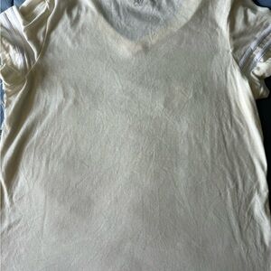 Aeropostale Cream V-Neck T-Shirt